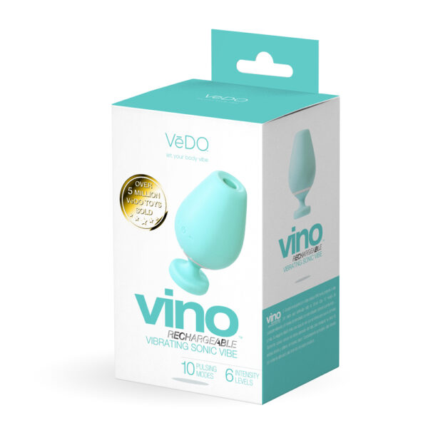 850052871086 Vino Rechargeable Vibrating Sonic Vibe Turquoise