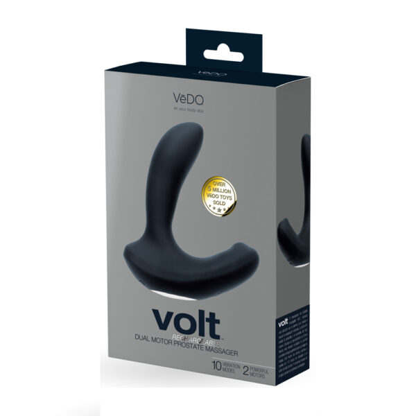 850052871208 Volt Rechargeable Prostate Vibe Black