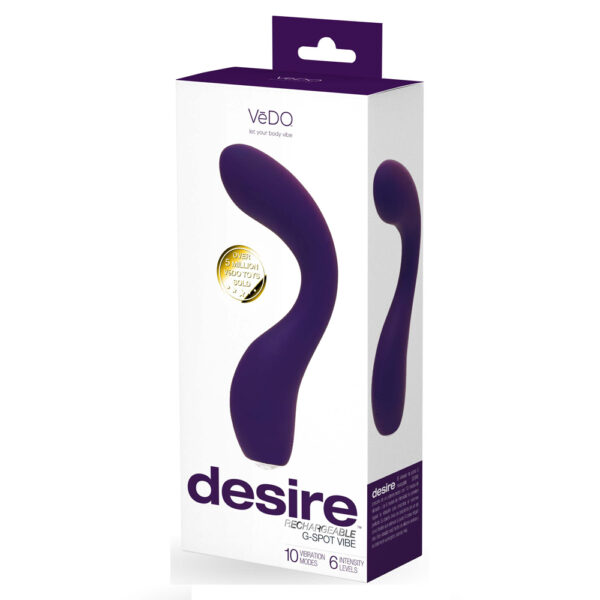 850052871215 Desire Rechargeable G-Spot Vibe Purple