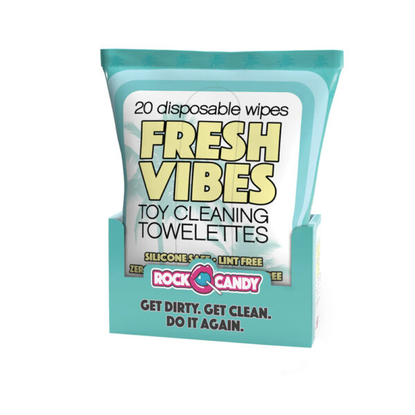 851787008655 Fresh Vibes Toy Cleaning Towelettes Travel Pack 20Ct