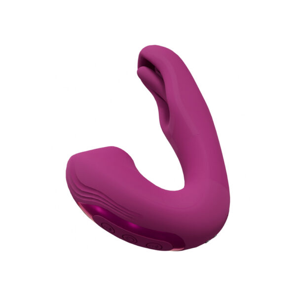 8714273051806 3 Vive Yuna Rechargeable Dual Action Airwave Vibrator With Innovative G-Spot Flapping Stimulator Pink