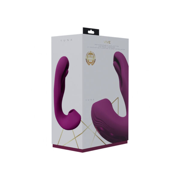 8714273051806 Vive Yuna Rechargeable Dual Action Airwave Vibrator With Innovative G-Spot Flapping Stimulator Pink