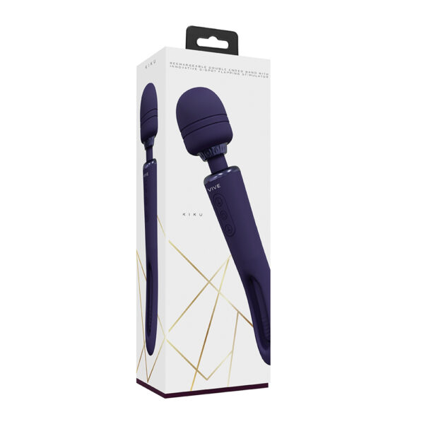 8714273051837 Vive Kiku Double Wand With G-Spot Flapping Purple