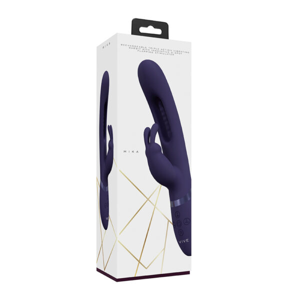 8714273051851 Vive Mika Triple Rabbit With G-Spot Flapping Purple