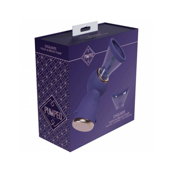 8714273054883 Pumped Exquisite Automatic 13-Speed Silicone Rechargeable Vulva & Breast Pump Purple