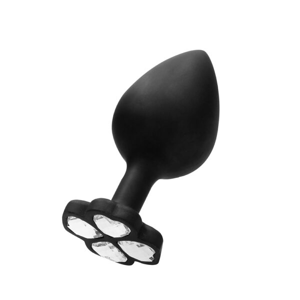 8714273492326 2 Large Lucky Diamond Butt Plug Black