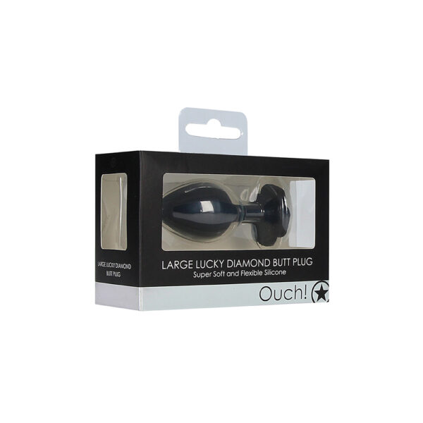 8714273492326 Large Lucky Diamond Butt Plug Black