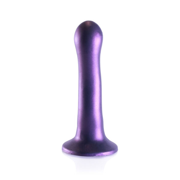 8714273493422 2 Ultra Soft Silicone Curvy G-Spot Dildo 7" Metallic Purple