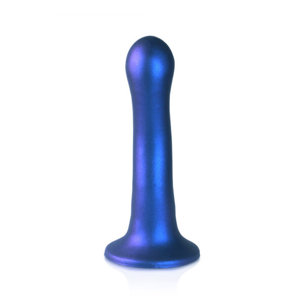 8714273493491 2 Ultra Soft Silicone Curvy G-Spot Dildo 7" Metallic Blue