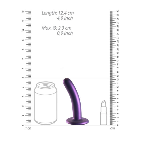 8714273493705 3 Smooth Silicone G-Spot Dildo 5" Metallic Purple