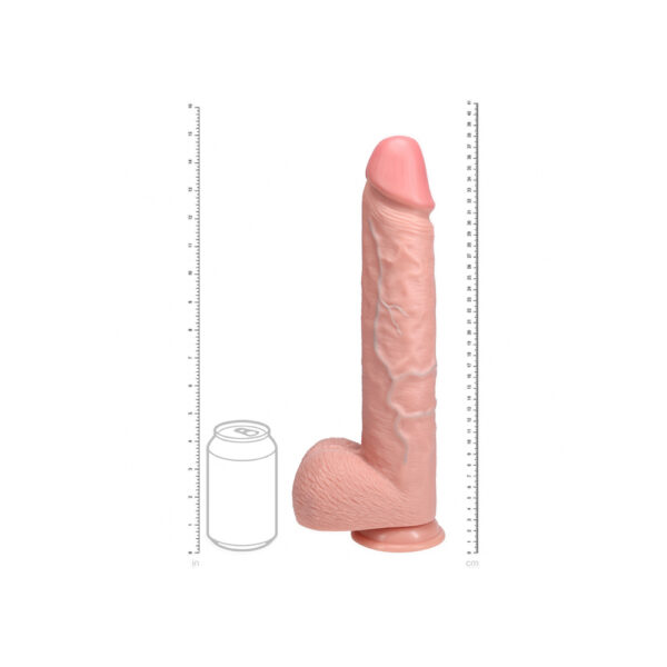 8714273505071 3 Realrock Extra Long Realistic Dildo With Balls 15" Flesh