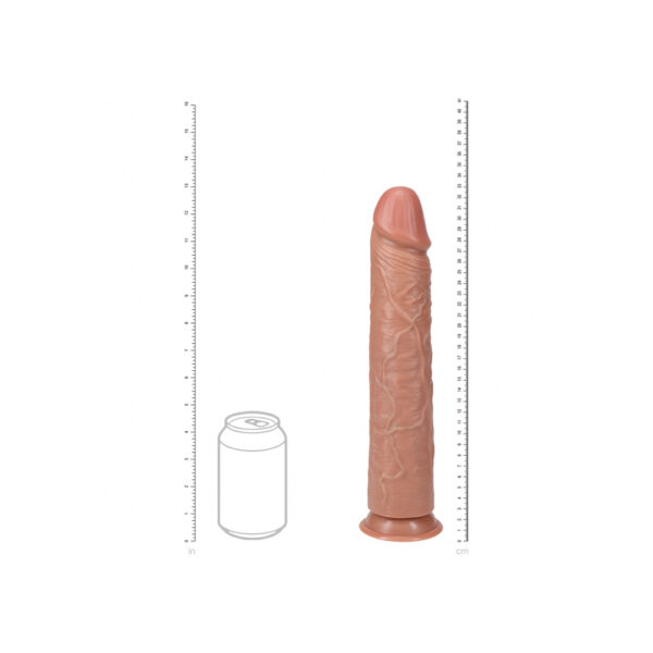 8714273505118 3 Realrock Extra Long Realistic Dildo No Balls 13" Tan