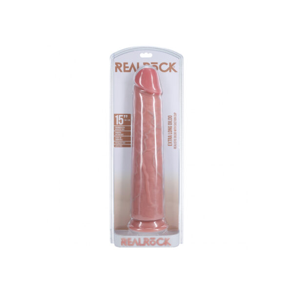 Realrock Extra Long Realistic Dildo No Balls 15" Flesh
