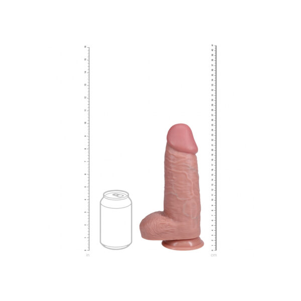 8714273505255 3 Realrock Extra Thick Realistic Dildo With Balls 10" Flesh