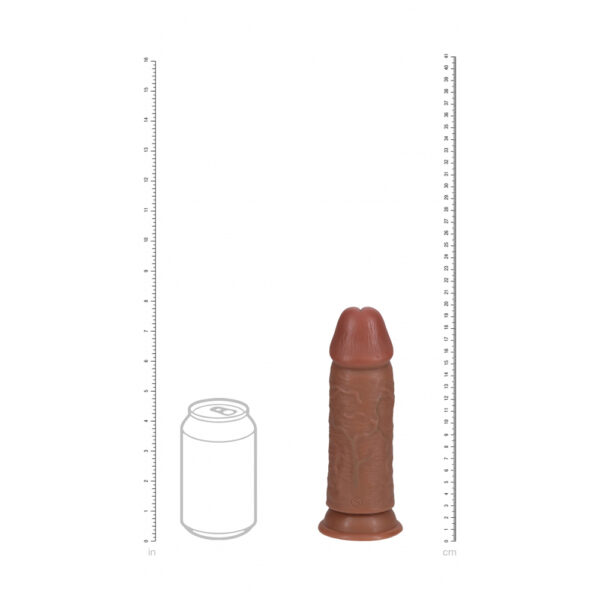 8714273505293 3 Realrock Extra Thick Realistic Dildo No Balls 8" Tan