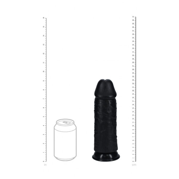 8714273505309 3 Realrock Extra Thick Realistic Dildo No Balls 9" Black