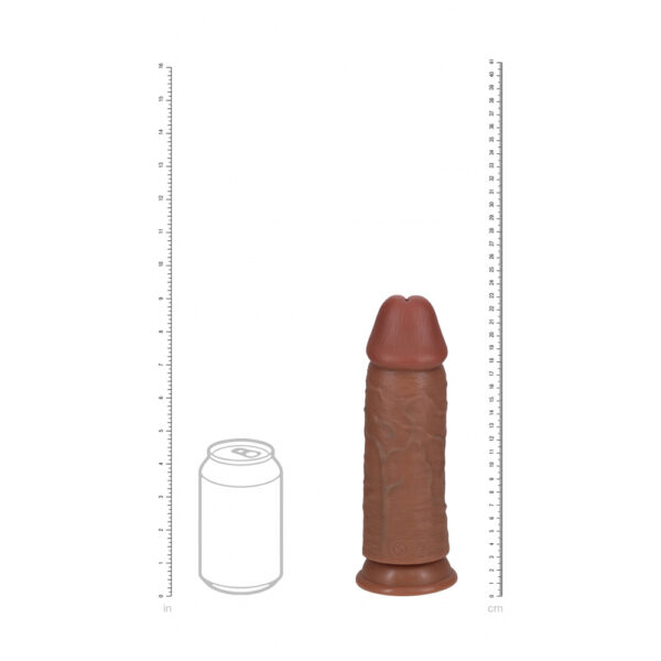 8714273505323 3 Realrock Extra Thick Realistic Dildo No Balls 9" Tan