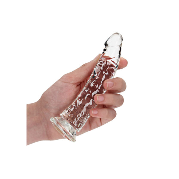 8714273520173 2 Realrock Crystal Clear Slim Dildo 6'' Transparent