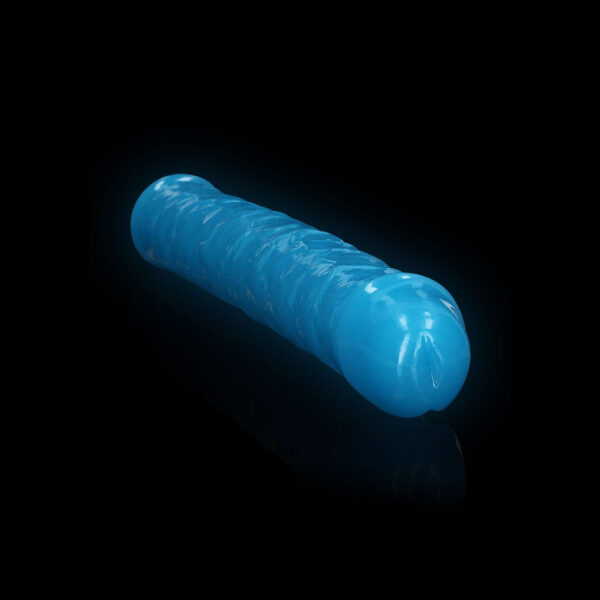 8714273520272 2 Realrock Glow In The Dark Double Dong 15'' Neon Blue