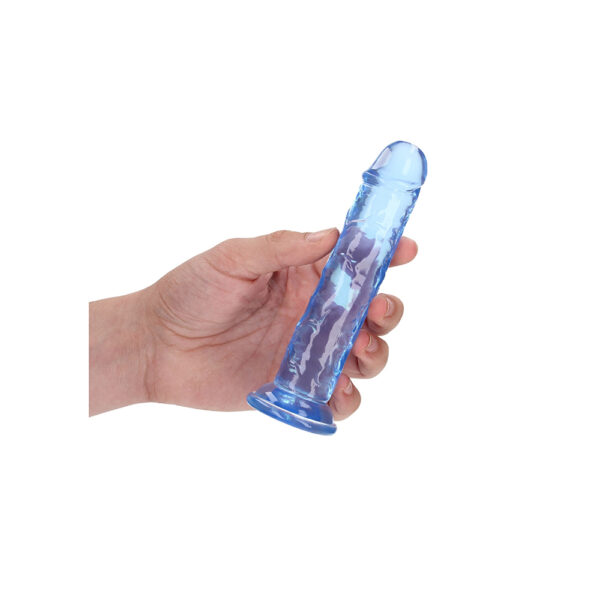 8714273520319 2 Realrock Crystal Clear Straight Realistic Dildo With Suction Cup 6'' Blue