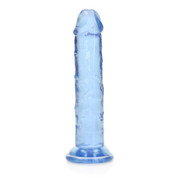 8714273520319 Realrock Crystal Clear Straight Realistic Dildo With Suction Cup 6'' Blue