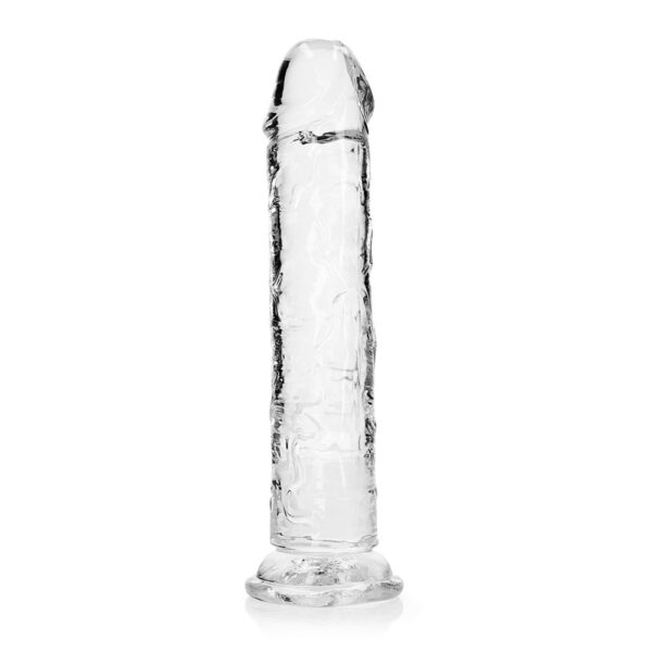 8714273520548 Realrock Crystal Clear Straight Realistic Dildo With Suction Cup 9'' Transparent