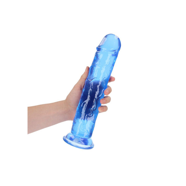 8714273520609 2 Realrock Crystal Clear Straight Realistic Dildo With Suction Cup 11'' Blue