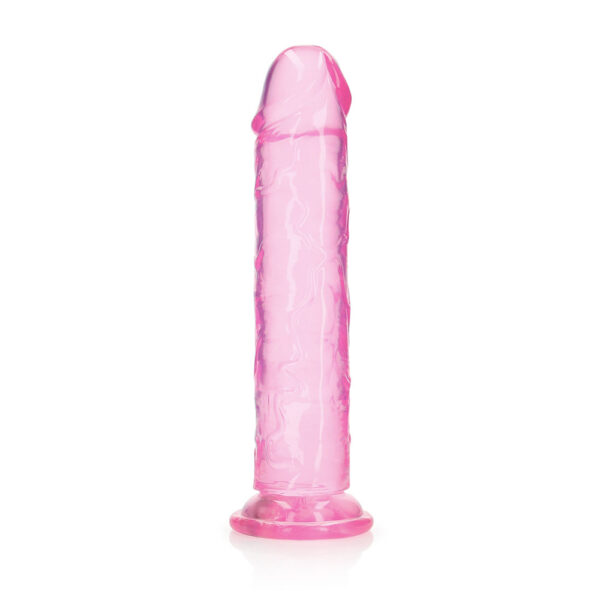 8714273520616 Realrock Crystal Clear Straight Realistic Dildo With Suction Cup 11'' Pink