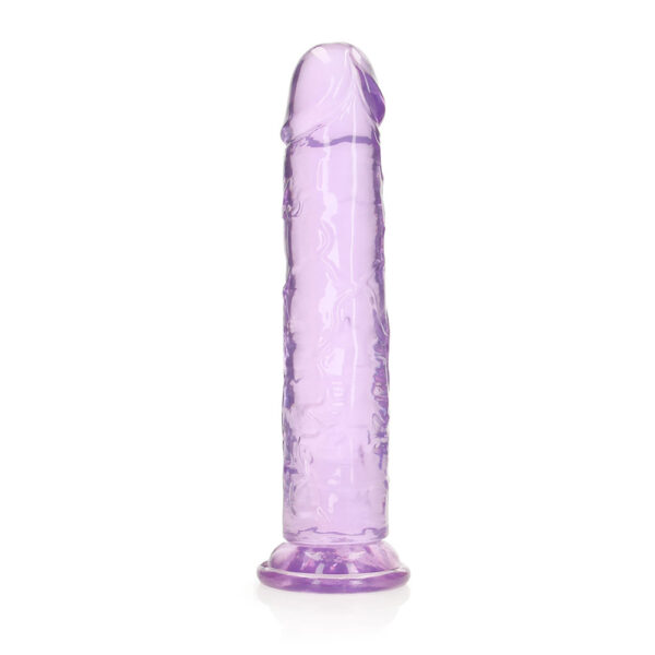 8714273520623 Realrock Crystal Clear Straight Realistic Dildo With Suction Cup 11'' Purple