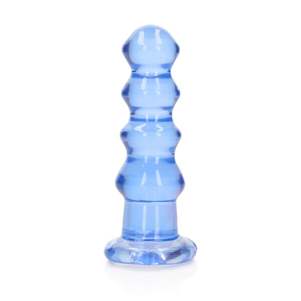 8714273520654 Realrock Crystal Clear Curvy Dildo Or Butt Plug 5.5'' Blue