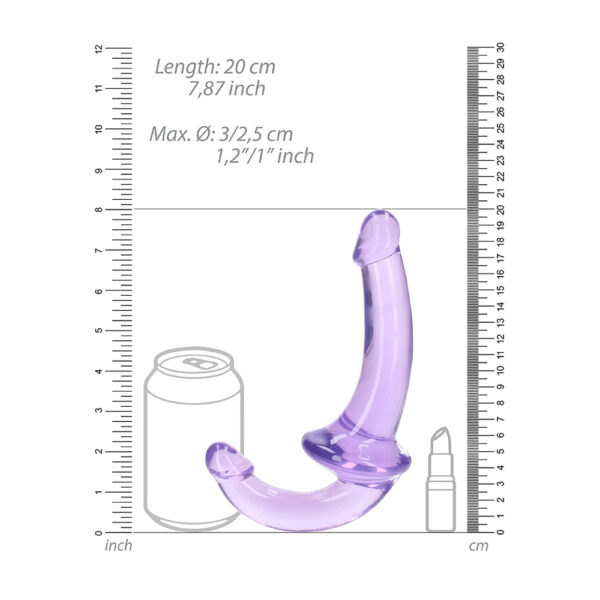 8714273520814 3 Realrock Crystal Clear Strapless Strap-On 6'' Purple