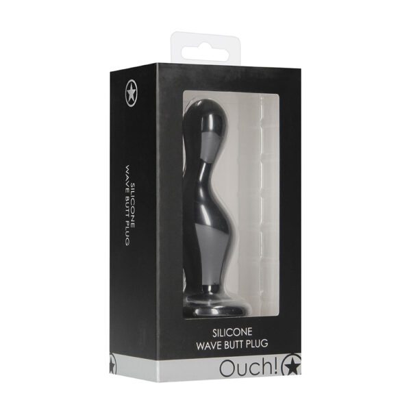 8714273930712 Ouch! Wave Butt Plug Black