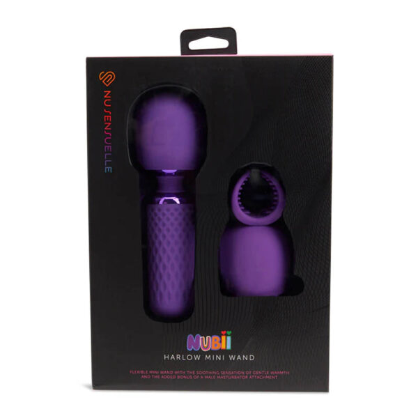 9342851003610 Harlow Nubii Mini Wand W/ Masturbator Purple